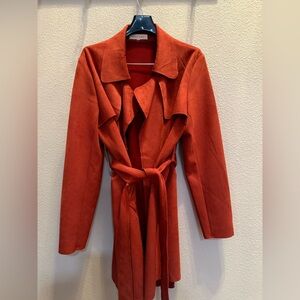Solitaire Burnt Orange Trench Coat